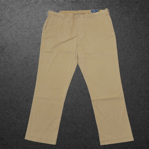 Polo Ralph Lauren Mens Stretch Straight Fit Chino Pants Khaki 44W 32L New